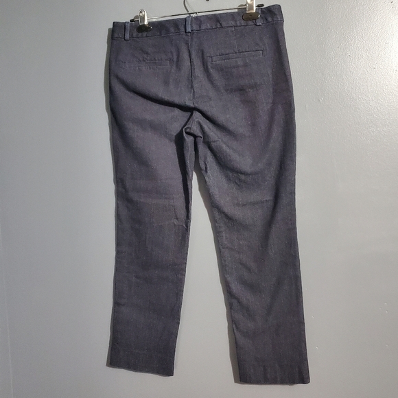 Banana Republic Ryan Blue Jean Trousers Chinos Straight Leg Cropped Size 8 - Picture 4 of 8